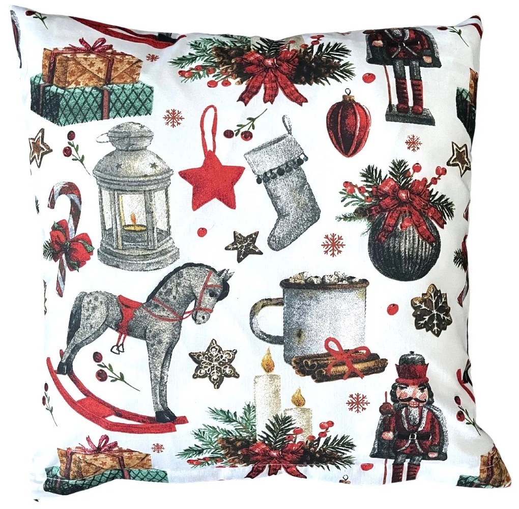 Vianočná obliečka na vankúš Luskáčik Veľkosť: 40x40 cm