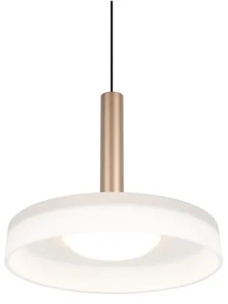 LED stmievateľné závesné svietidlo v čierno-bielo-zlatej farbe so skleneným tienidlom ø 22 cm Celeste – Trio