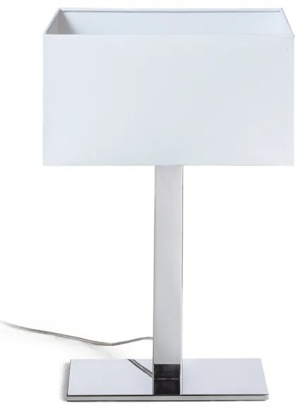 RENDL R11983 PLAZA stolná lampa, dekoratívne biela chróm
