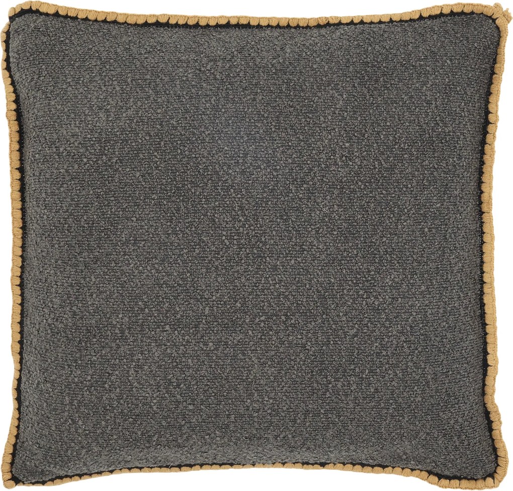 Granitová obliečka na vankúš Aix s textúrovaným povrchom a výrazným lemom – 50*50 cm