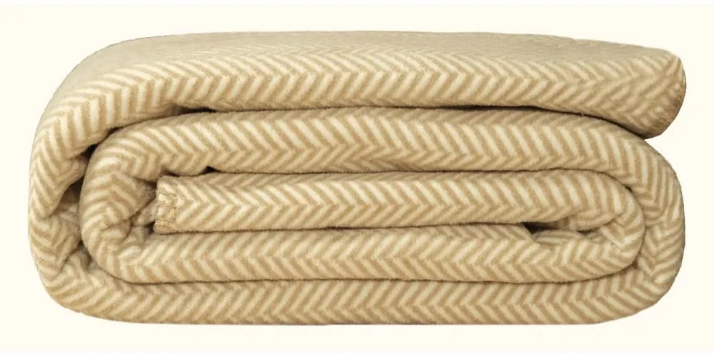 Béžovo-krémovobiela prikrývka na dvojlôžko 200x220 cm Twin - Oyo Concept