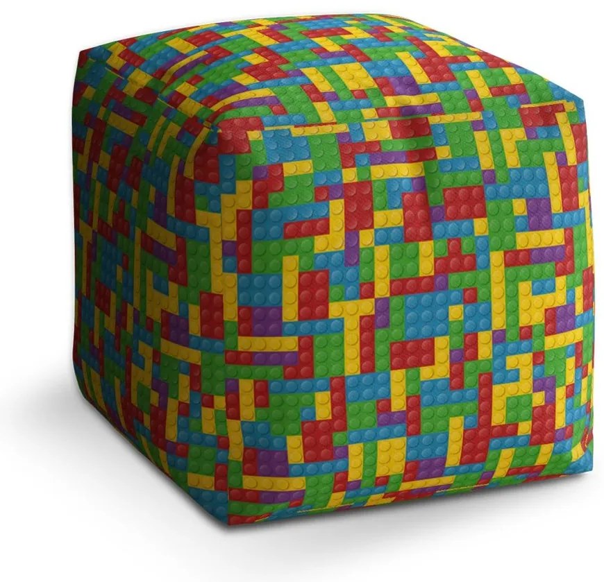 Taburet Cube farebná stavebnica, farebná