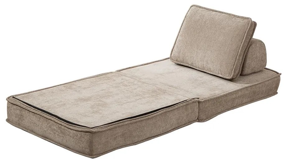 Rozkladacia penová sofa CALMERO - svetlo hnedá