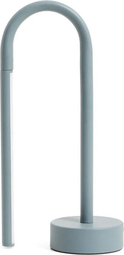 Svetlomodrá kovová LED stolová lampa (výška 30 cm) Bow – Kave Home