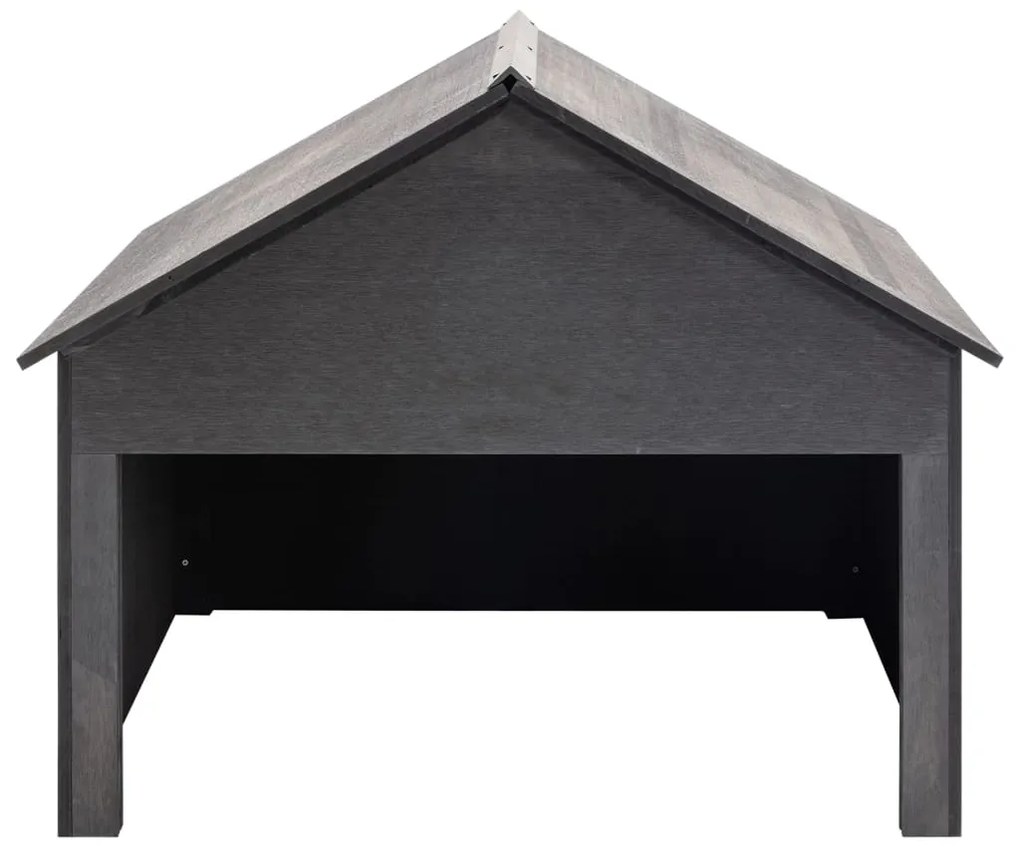 Garáž pre kosačku šedá 80x80x70 cm WPC