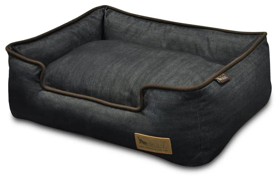 Tmavomodrý pelech pre psa 46x57 cm Lounge Bed Denim Medieval Blue / Dark Chocolate S – P.L.A.Y.