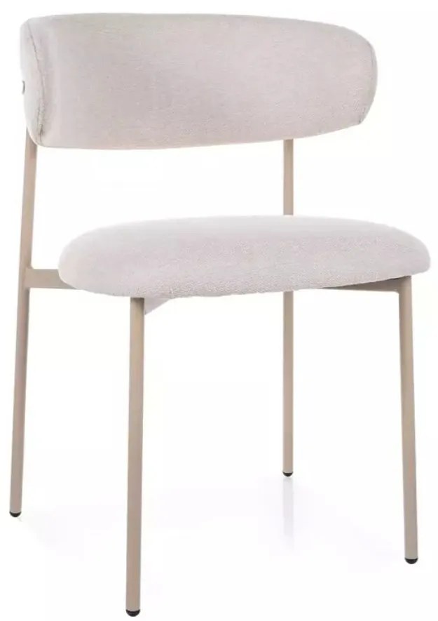 Stolička s kašmírovými nohami Elton Brego 22 Svetlobéžová