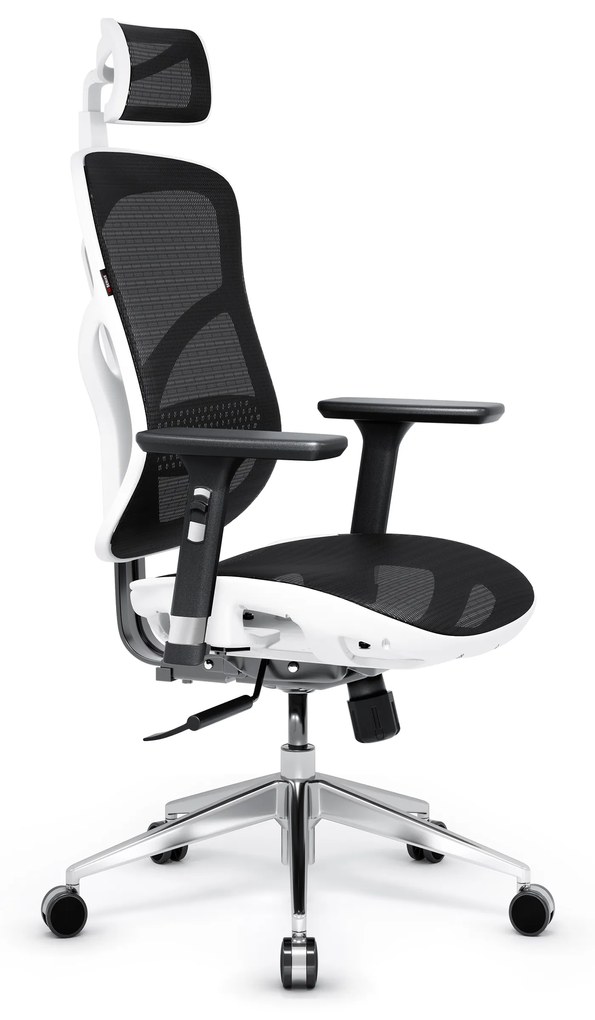 Kancelárska ergonomická stolička Diablo V-Basic, bielo-čierna