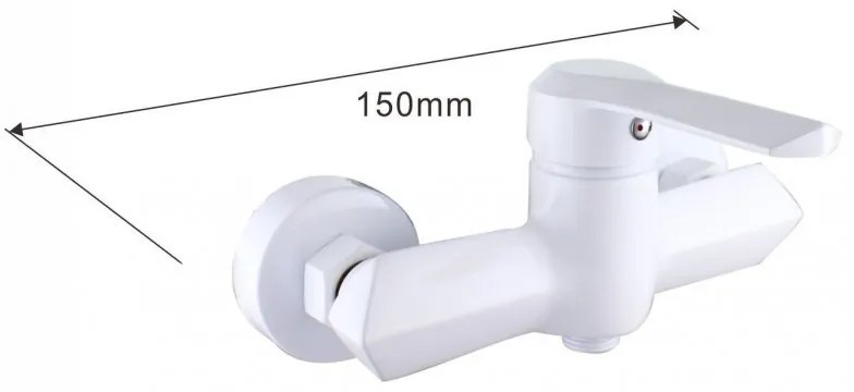 Sprchová batéria Mexen Saber 150 mm biela
