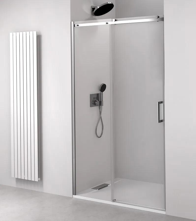 Polysan, THRON LINE ROUND sprchové dveře 1500 mm, kulaté pojezdy, čiré sklo, TL5015-5005