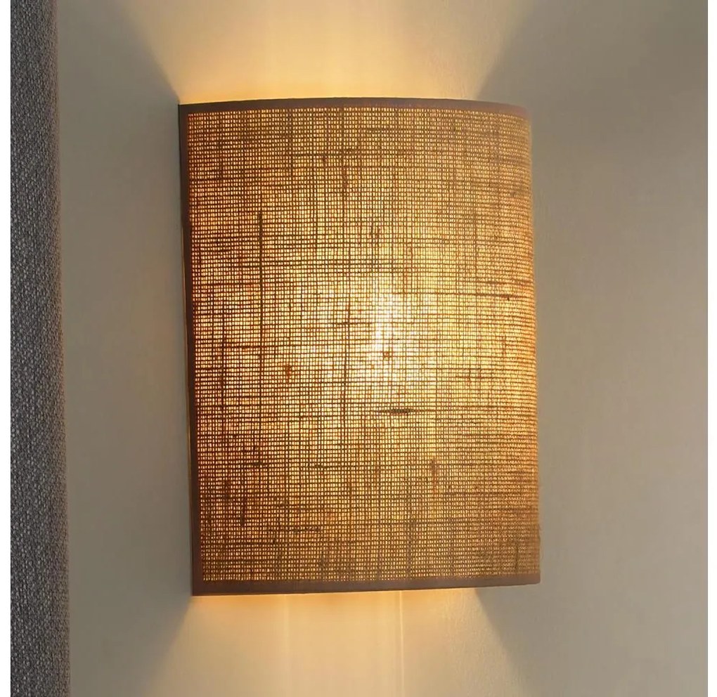 Duolla - Nástenné svietidlo YUTE 1xE27/15W/230V pr. 20 cm hnedá