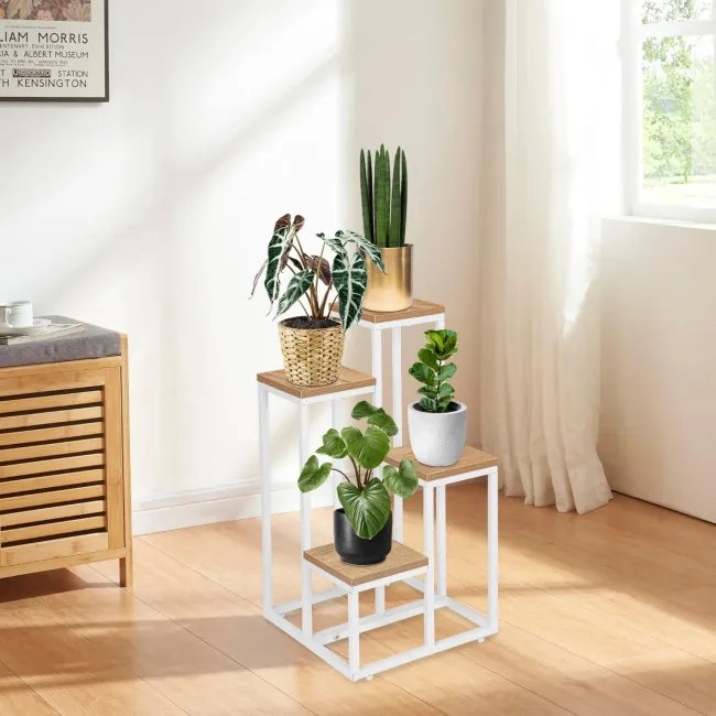 Stojan na kvety MORGEN CRAFT biely