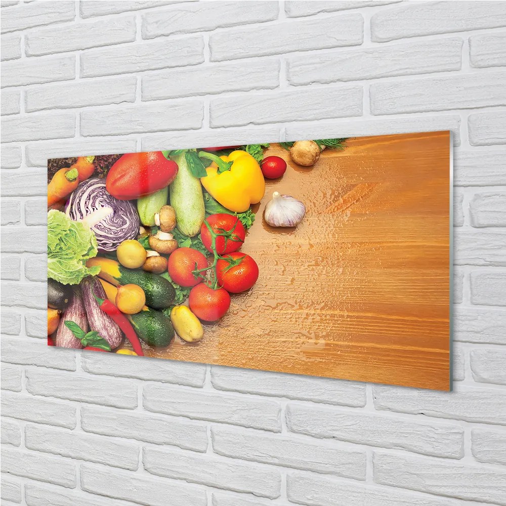 Obraz plexi Cesnak huby cuketa 100x50 cm