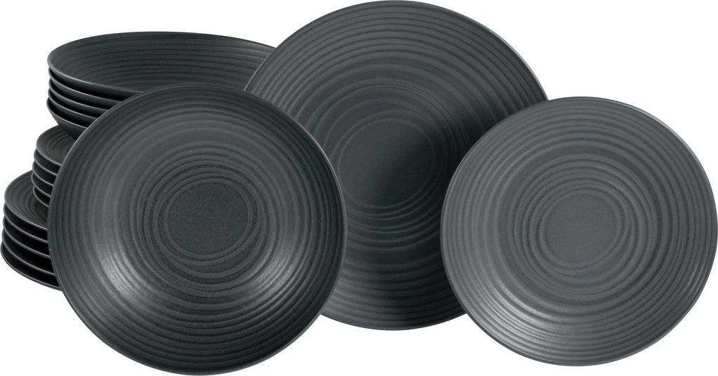 XXXLutz JEDÁLENSKÝ SERVIS Lava Stone black 18-dielne Creatable - Online Only bytové doplnky - 007768050201