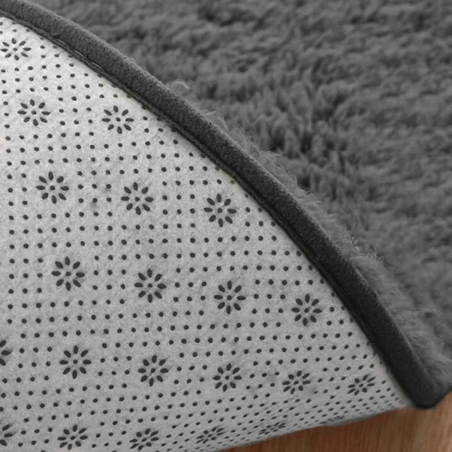 Protišmykový koberec ALPACA sivý kruh