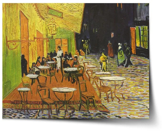 Sablio Plagát Terasa kaviarne v noci - Vincent van Gogh - 120x80 cm