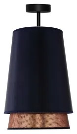 Duolla - Prisadený luster BELL SHINY 1xE27/15W/230V pr. 25 cm modrá/medená