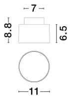 Minimalické bodové svietidlo Ozen 11 Zlatá