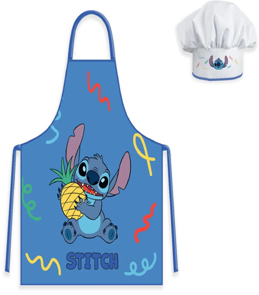 DETSKÁ ZÁSTERA S ČIAPKOU LILO AND STITCH 45X50 CM, 2X33CM VZOROVANÁ