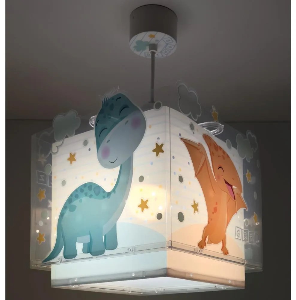 Dalber 63452 - Detský luster BABY DINOS 1xE27/15W/230V pestrofarebný