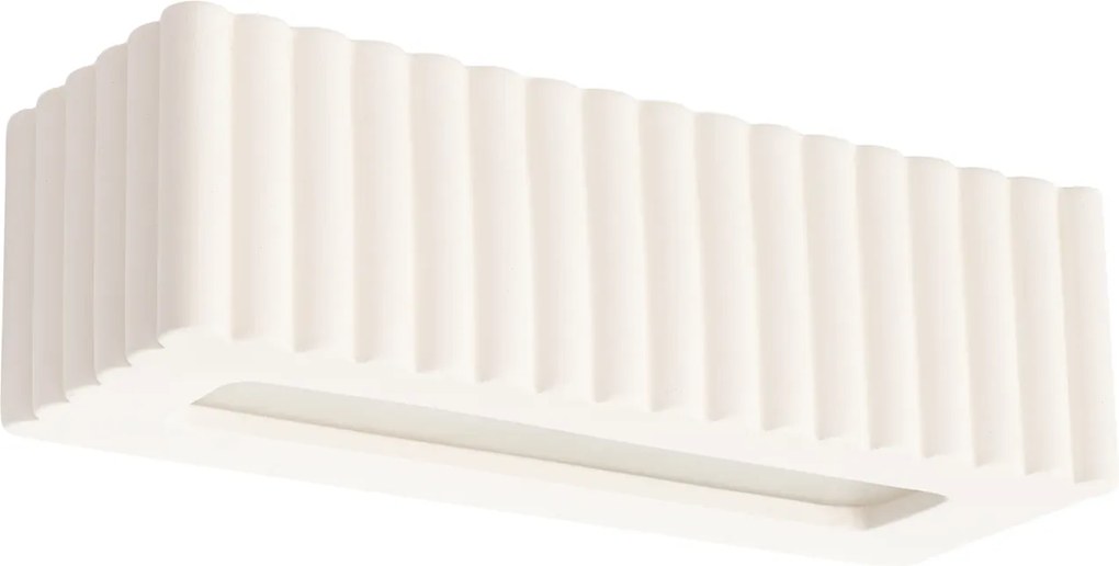 Nástenné svietidlo Rigata, 1x biele keramické tienidlo