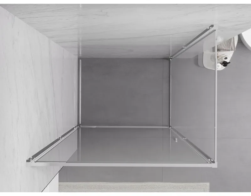 Mexen Exo, sprchovací kút s krídlovými dverami 70 x 100 cm, 6mm číre sklo, chrómový profil, 817-070-100-01-00