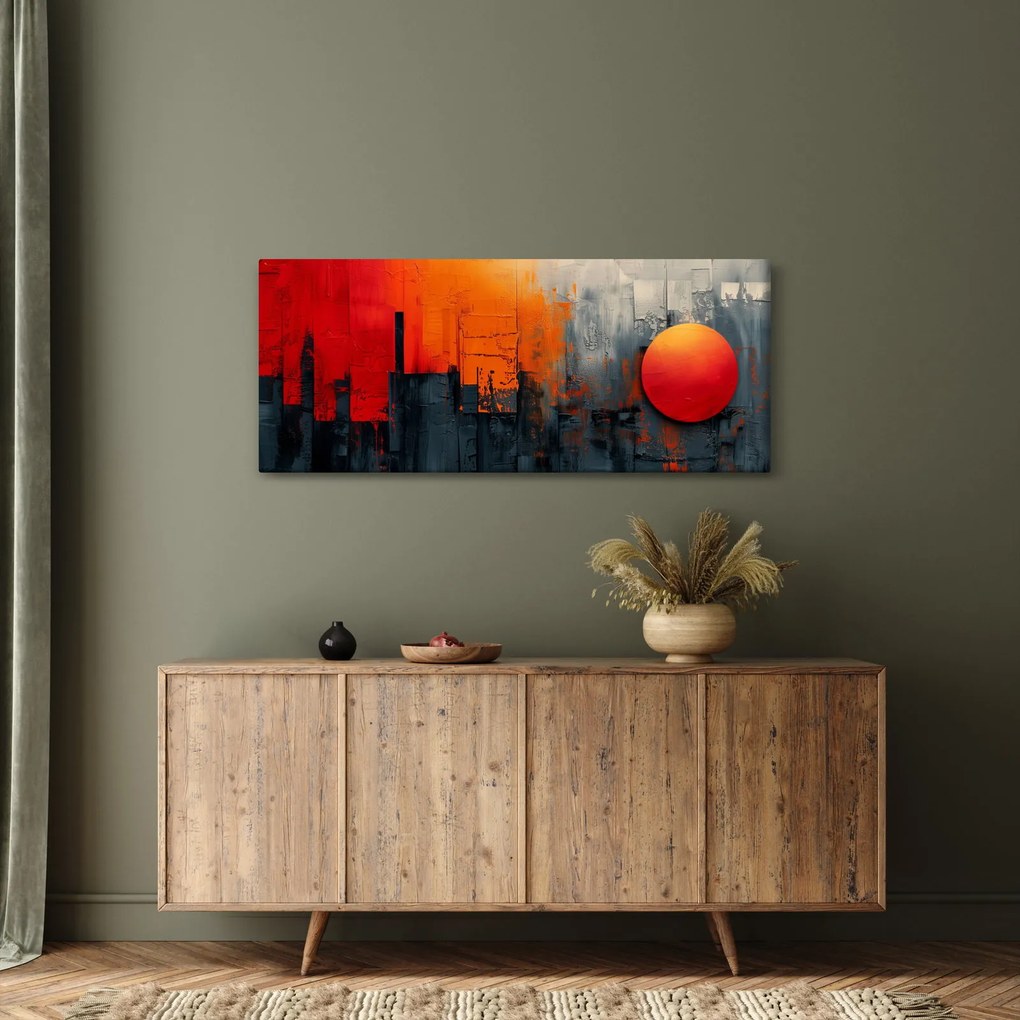 Obraz - Abstraktná maľba mesta (120x50 cm)