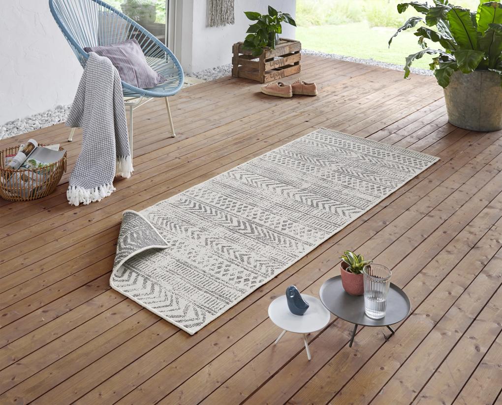NORTHRUGS - Hanse Home koberce Kusový koberec Twin Supreme 103862 Grey / Cream – na von aj na doma - 160x230 cm