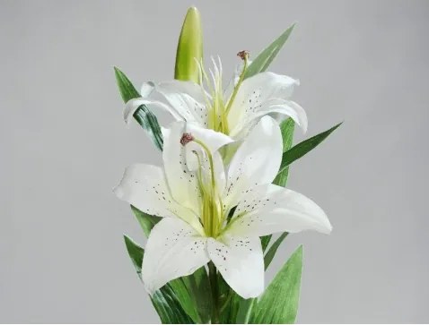 Umelá kvetina Lilie 78 cm, krémová%