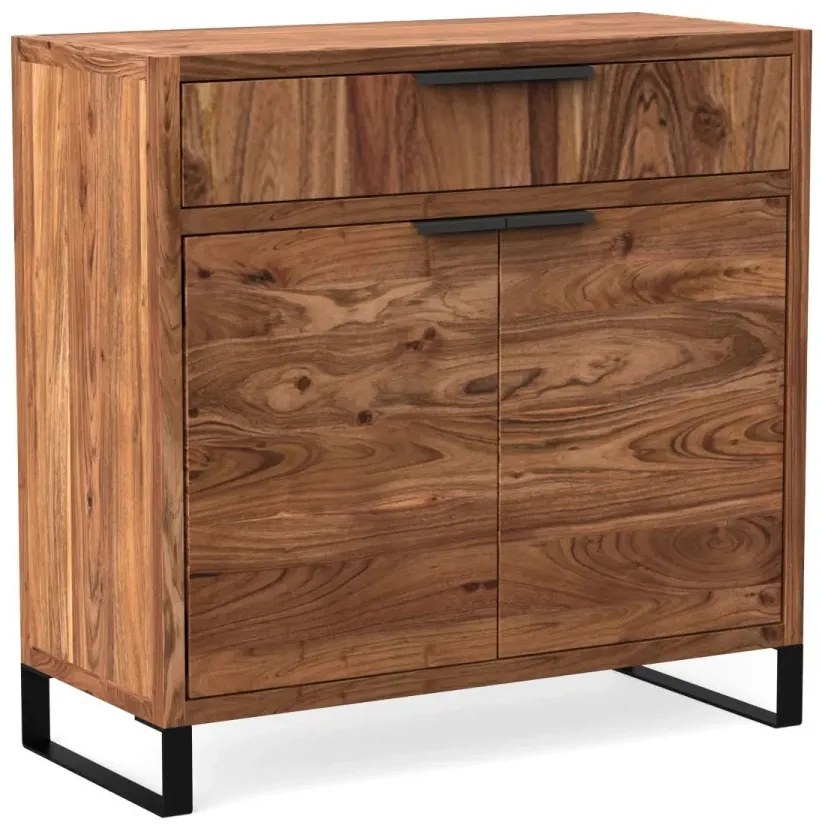 furniture-nabytek.cz - Masívna komoda Sydney Light z akácie, lakovaná, hnedá – 93×41×90 cm