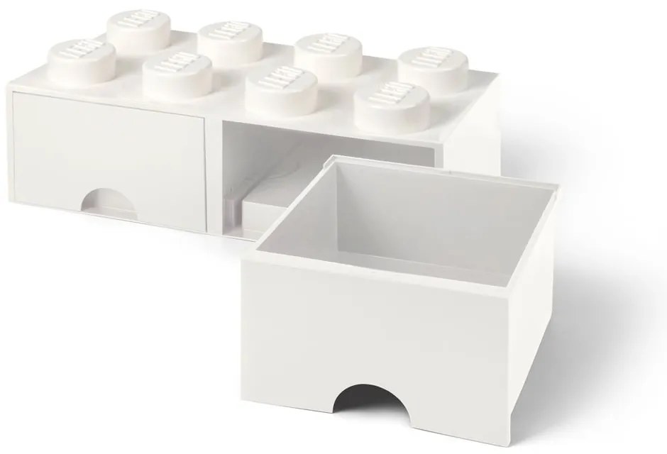 Slonovinovobiely úložný box s dvomi zásuvkami LEGO®