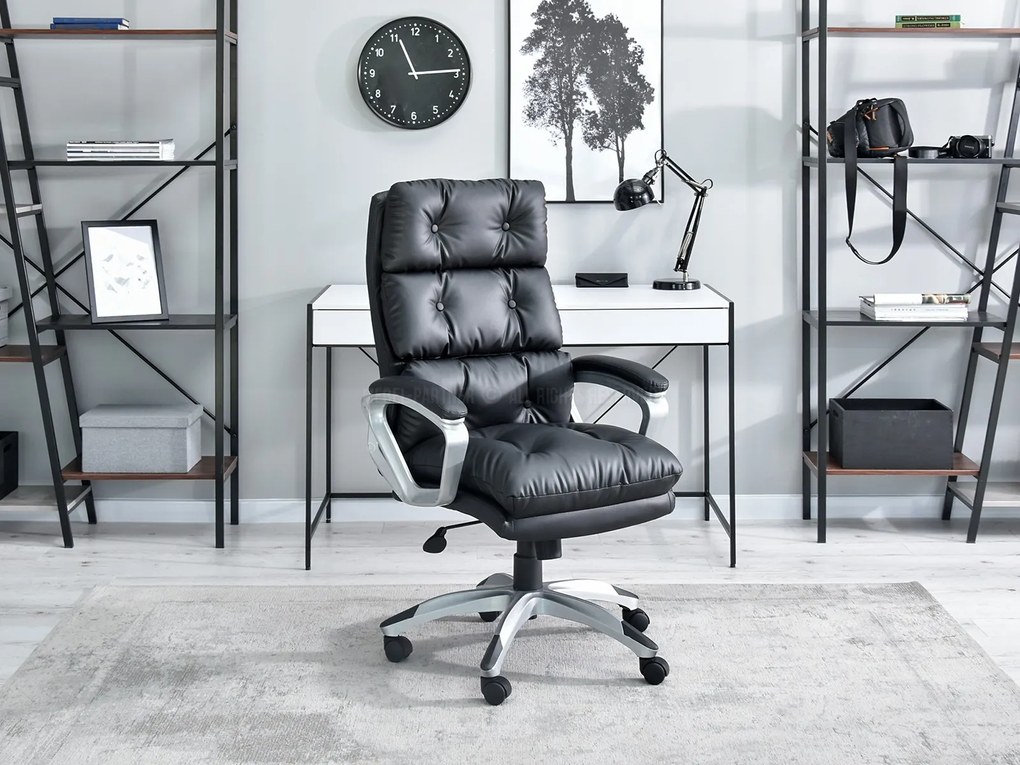 Kreslo Benton (čierna + sivá). Akcia -25%. Vlastná spoľahlivá doprava až k Vám domov. 1109892