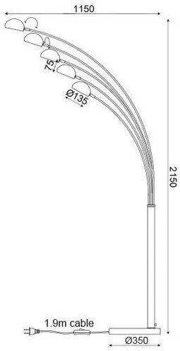 ACA DECOR Stojacia lampa MARKELLA, farba bronzu