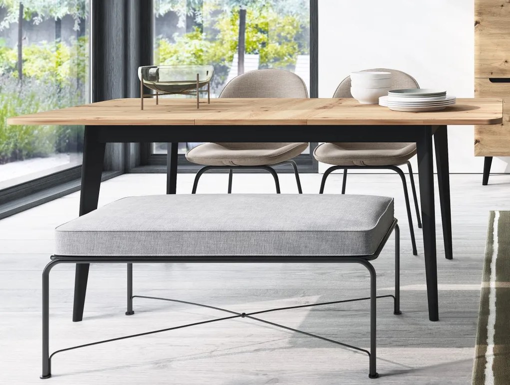 Rozkladací jedálenský stôl Nordi 140x80 cm, dub artisan