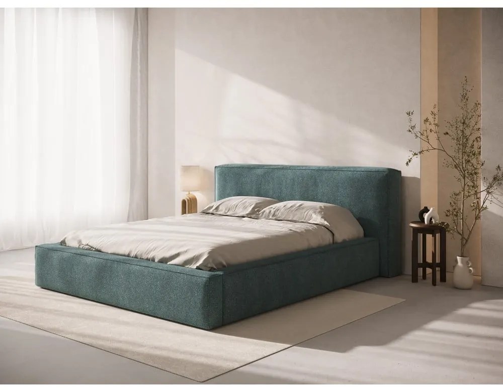 Modré čalúnené čelo postele 189x100 cm Olivia – Micadoni