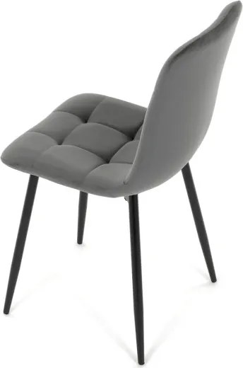 Jedálenská stolička zamatová, sivá CT-281 GREY4