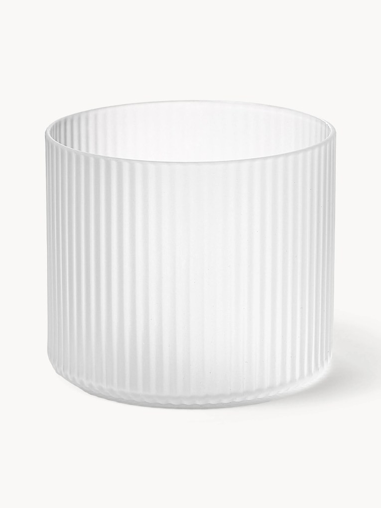 Ručne fúkané reliéfne poháre Ripple, 4 ks