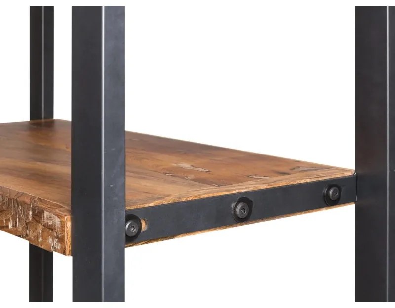 furniture-nabytek.cz - Masívna knižnica Wakefield z recyklovaného dreva, lakovaná, viacfarebná – 80×40×185 cm