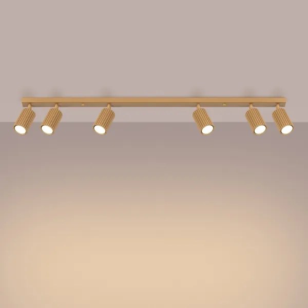 Sollux SL.1566 - Bodové svietidlo KARBON 6xGU10/10W/230V zlatá