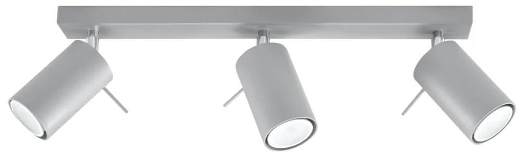 Sollux Lighting Stropné svietidlo RING 3 sivé