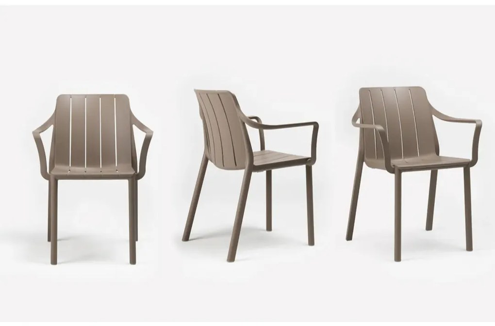 TIBERINA ARMCHAIR záhradná stolička s podrúčkami terra