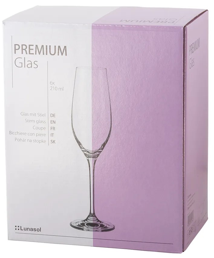 Poháre Champagner 210 ml set 6 ks - Premium Glas Crystal - 321803
