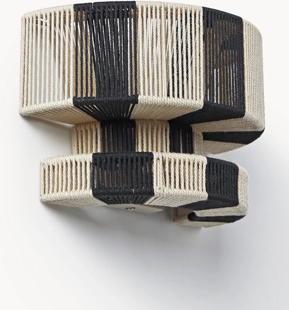 Veľké nástenné svietidlo z ľanových vlákien Lace