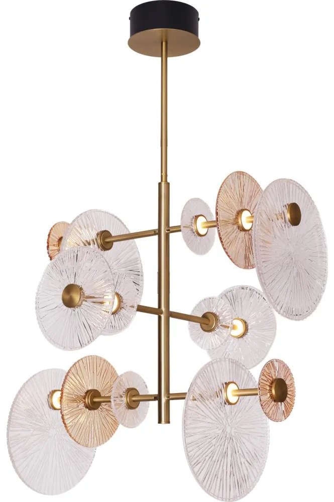 MAXLIGHT P0541 - LED Luster na tyči ALLURE 14xLED/5W/230V pr. 60 cm zlatá