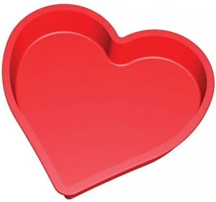 Červená silikónová forma v tvare srdca na pečenie Lékué