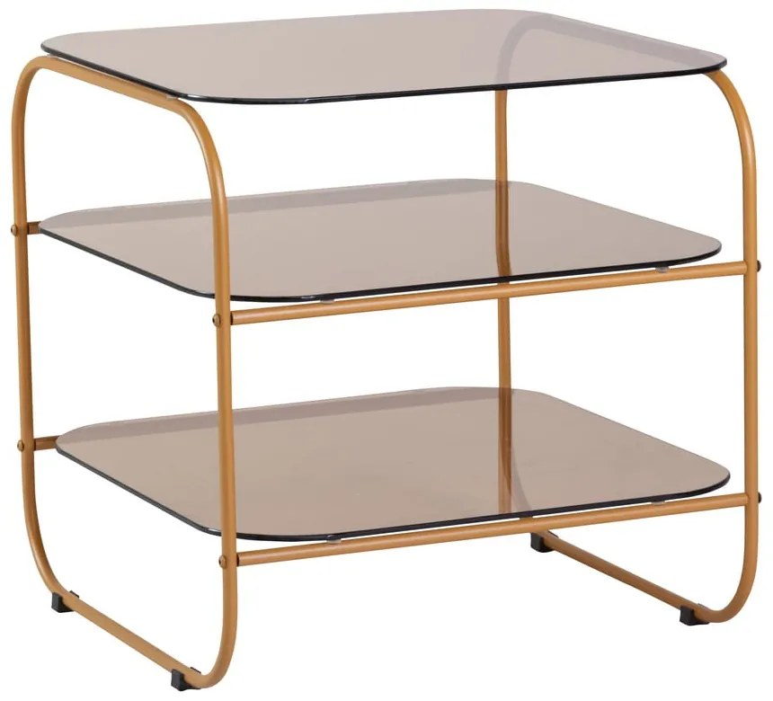 Odkladací stolík so sklenenou doskou 41x41 cm Echo – Hübsch