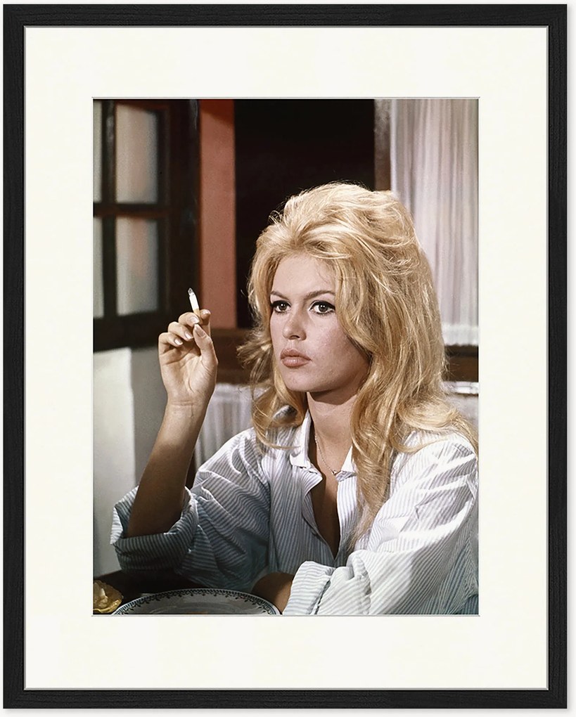 Ručne vyrobená zarámovaná fotografia Brigitte Bardot