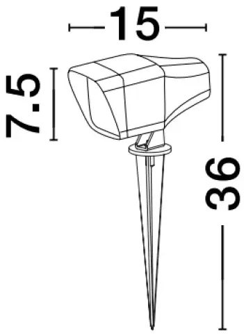Vonkajšia záhradná lampa Inside 7.5 tmavo sivé