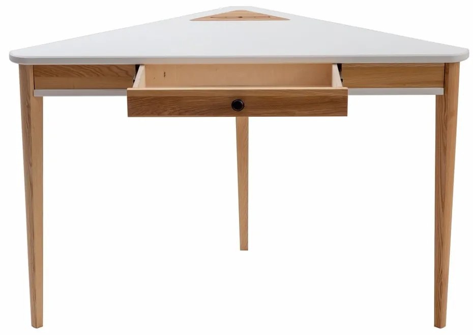 Biely rohový pracovný stôl Ragaba Ashme