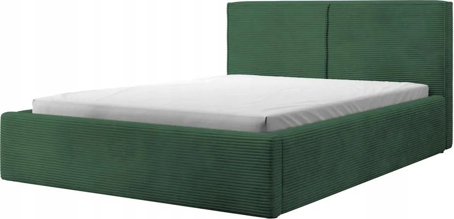 Manželská posteľ 180cm Fatime (s roštom, úl. priest.) (tmavozelená/čierna)